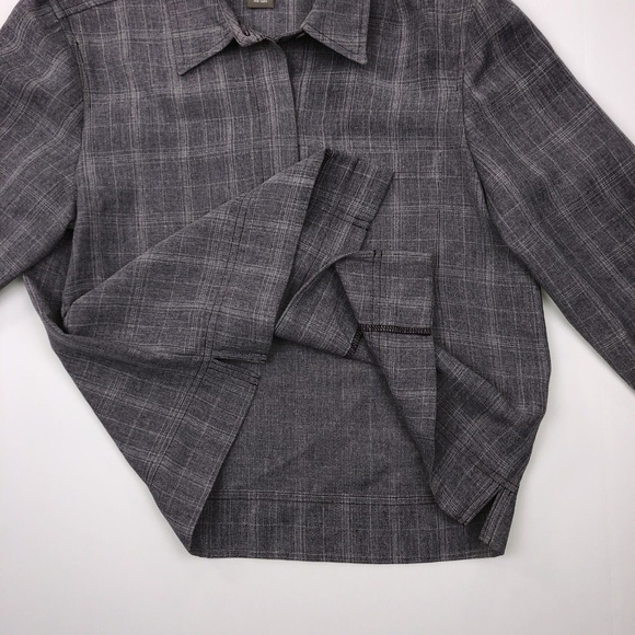 Norton McNaughton Petite Gray Long Sleeve Blazer - Picture 5 of 6